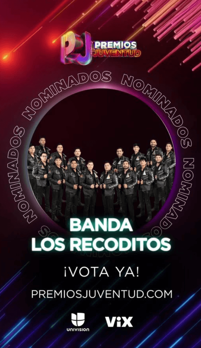 BANDA LOS RECODITOS RECIBE NOMINACIÓN A PREMIOS JUVENTUD 2026